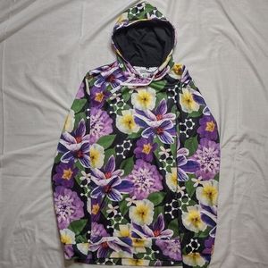 A floral slight water resistant jacket
